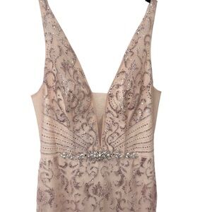 Soieblu Pink Embellished Prom Dress